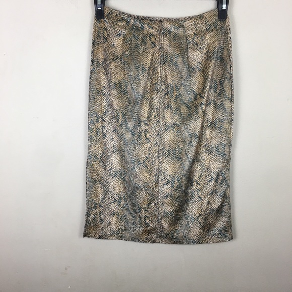 Vintage 90s snake print midi skirt - Picture 3 of 7